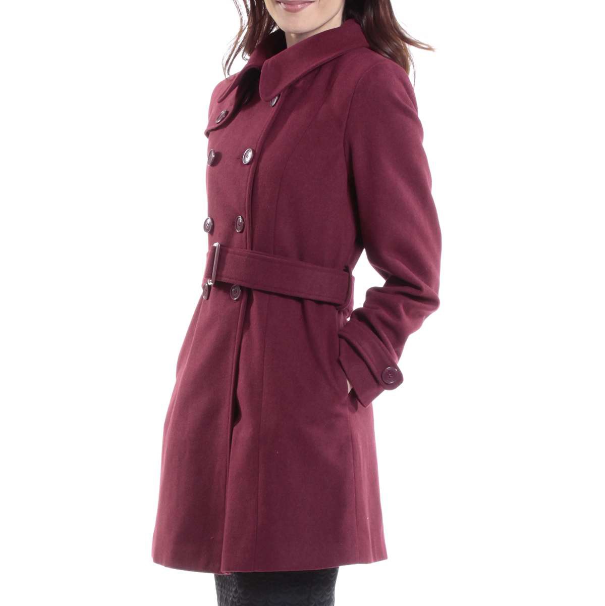 Alpine Swiss Keira Women's Trench Coat Double Breasted Wool Jacket